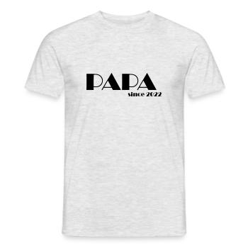 Papa 2022 s - Männer T-Shirt - Grau meliert - Vorne - AI Model Male 178 dark (178cm)