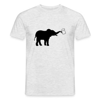 Jug beer elephant cool - Men's T-Shirt - heather grey - Front - AI Model Male 178 dark (178cm)