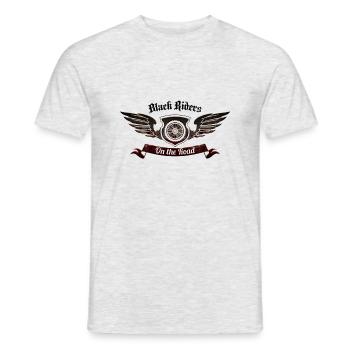 Balade Moto Vélo cyclomoteur motorcros rides aventur - T-shirt homme - gris chiné - Devant - AI Model Male 178 dark (178cm)