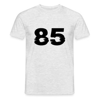 85 number - Men's T-Shirt - heather grey - Front - AI Model Male 178 dark (178cm)