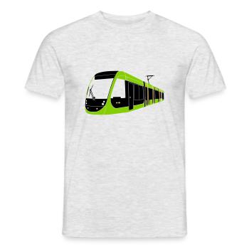 Lund tram - Men's T-Shirt - heather grey - Front - AI Model Male 178 dark (178cm)