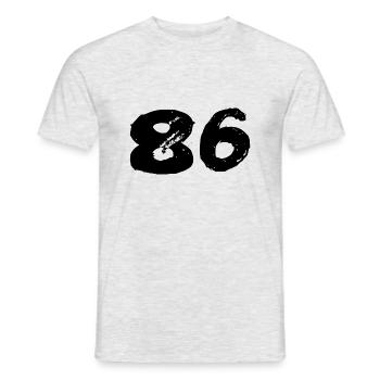 86 Maillot numéro - T-shirt homme - gris chiné - Devant - AI Model Male 178 dark (178cm)