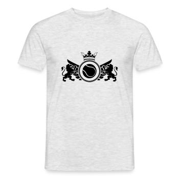 Emblème de tennis - T-shirt homme - gris chiné - Devant - AI Model Male 178 dark (178cm)