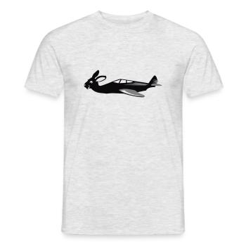 Bunny Air flying bunny spread VECTORGRAPHIC - Men's T-Shirt - heather grey - Front - AI Model Male 178 dark (178cm)