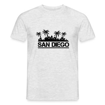 san diego - Männer T-Shirt - Grau meliert - Vorne - AI Model Male 178 dark (178cm)