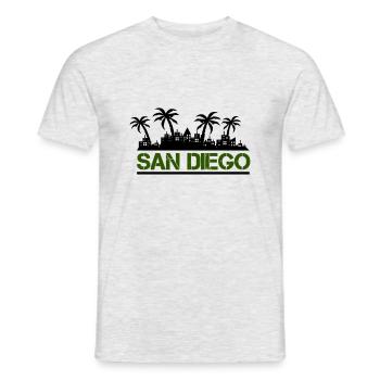 san diego - Männer T-Shirt - Grau meliert - Vorne - AI Model Male 178 dark (178cm)