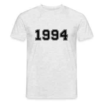 1994 - Men's T-Shirt - heather grey - Front - AI Model Male 178 dark (178cm)