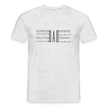 best dad ever cool text love dad best world dad - Men's T-Shirt - heather grey - Front - AI Model Male 178 dark (178cm)