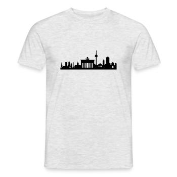 Berlin skyline abstract small - Men's T-Shirt - heather grey - Front - AI Model Male 178 dark (178cm)