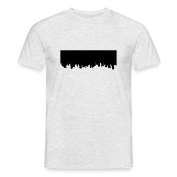 Fond de peinture de coup de pinceau - T-shirt homme - gris chiné - Devant - AI Model Male 178 dark (178cm)