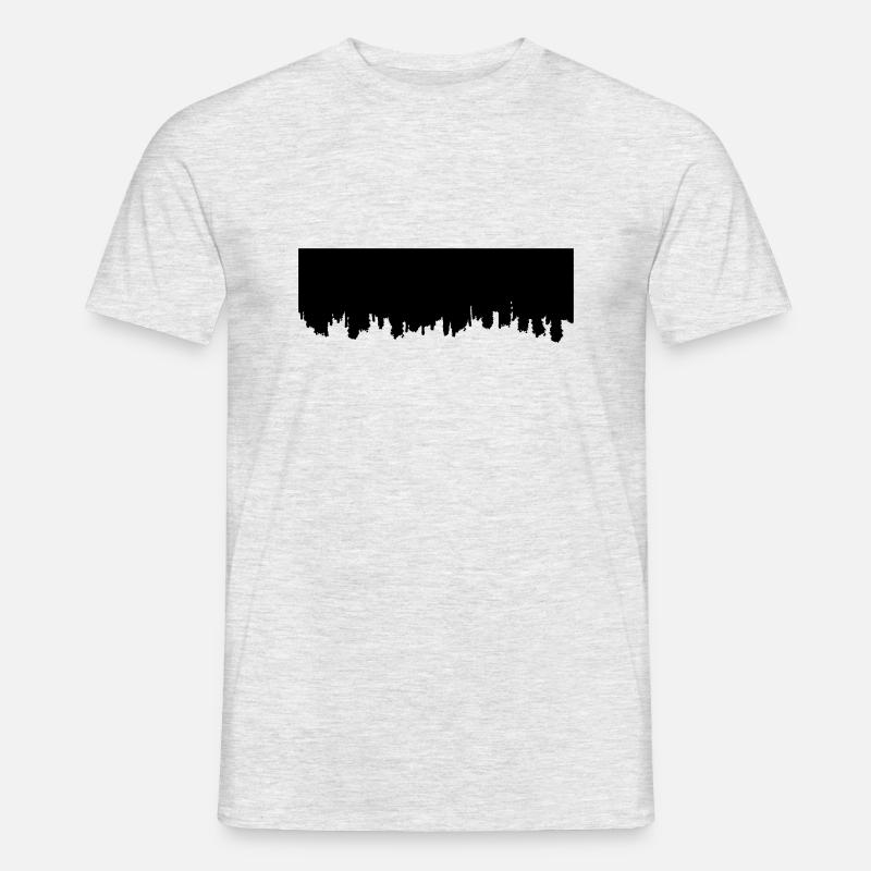 Pinselstrich Farbe Hintergrund - Männer T-Shirt - Grau meliert