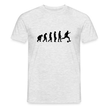 Football Football Coach Evolution Football Player - Men's T-Shirt - heather grey - Front - AI Model Male 178 dark (178cm)