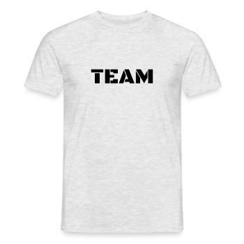 TEAM - Men's T-Shirt - heather grey - Front - AI Model Male 178 dark (178cm)