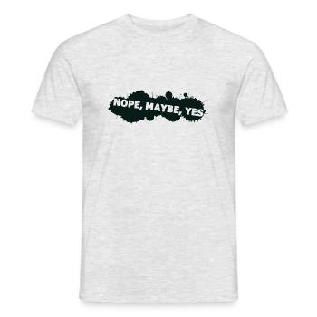 nope peut-être oui - T-shirt homme - gris chiné - Devant - AI Model Male 178 dark (178cm)