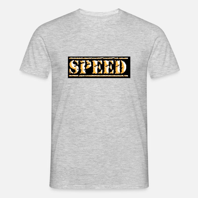 Geschwindigkeit - Männer T-Shirt - Grau meliert