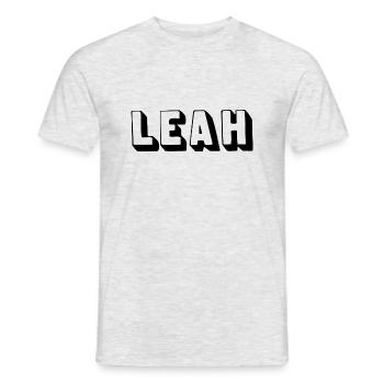 Name - Leah - Men's T-Shirt - heather grey - Front - AI Model Male 178 dark (178cm)