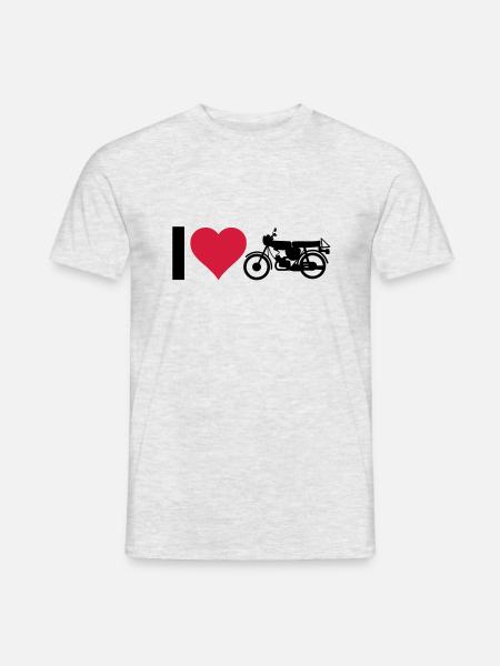 Heart moped - Men's T-Shirt - heather grey