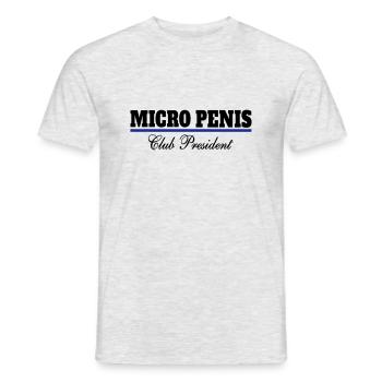 Micro Penis Club President - Men's T-Shirt - heather grey - Front - AI Model Male 178 dark (178cm)