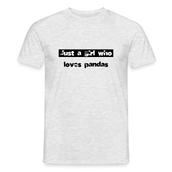 chill out trash panda love pandas dabbing panda - Men's T-Shirt - heather grey - Front - AI Model Male 178 dark (178cm)