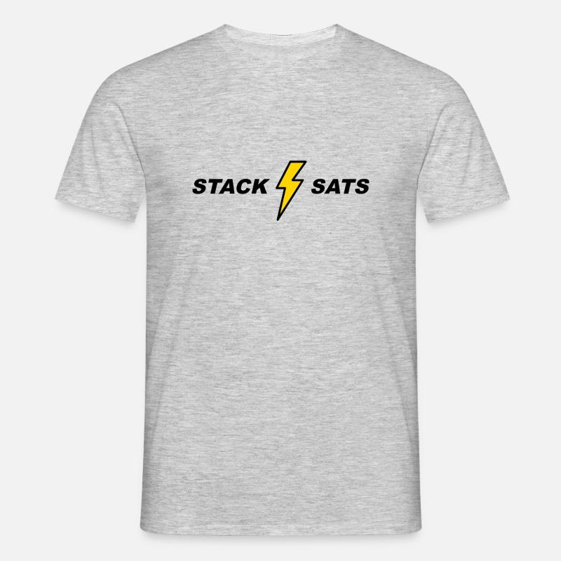Stack Sats - Männer T-Shirt - Grau meliert