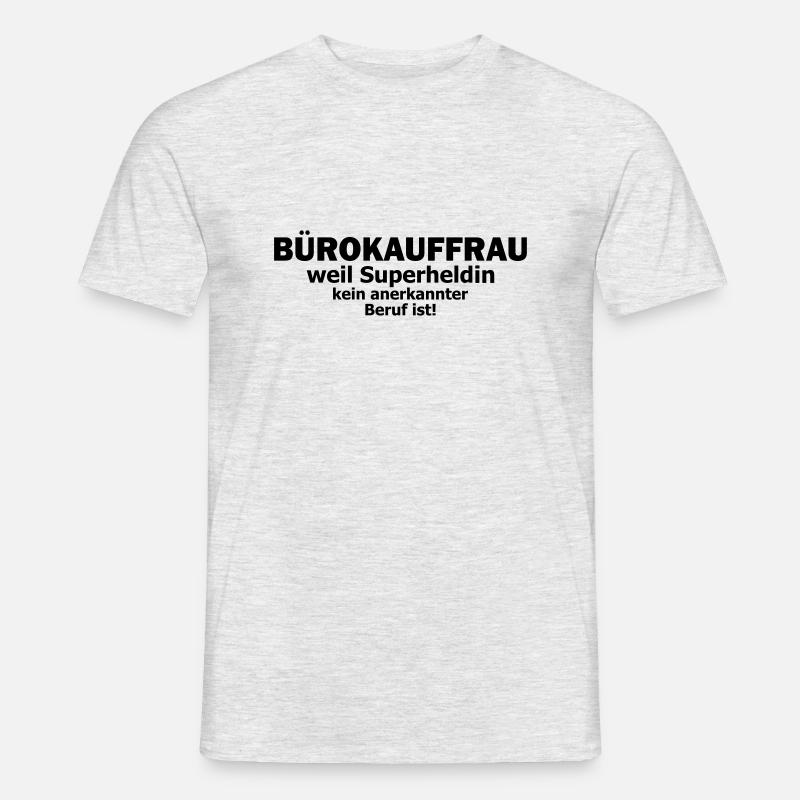 bürokauffrau - Männer T-Shirt - Grau meliert