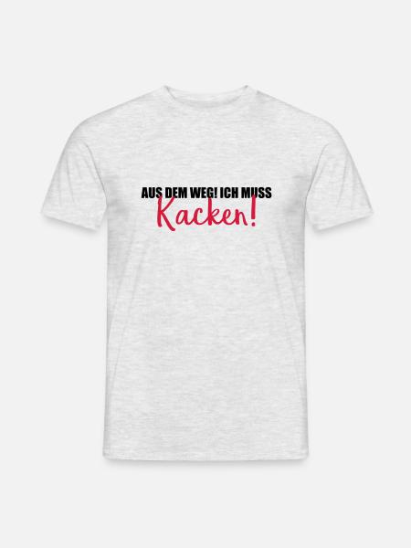 aus dem weg kacken - Männer T-Shirt - Grau meliert