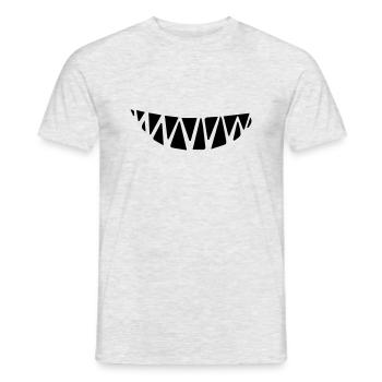 Lächelnde Zähne Mindestabstand - Männer T-Shirt - Grau meliert - Vorne - AI Model Male 178 dark (178cm)