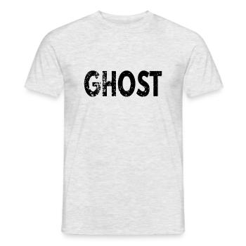 GHOST grunge look - FANTÔME - T-shirt homme - gris chiné - Devant - AI Model Male 178 dark (178cm)