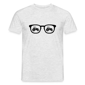 Lunettes de soleil et agriculture 1 - - T-shirt homme - gris chiné - Devant - AI Model Male 178 dark (178cm)