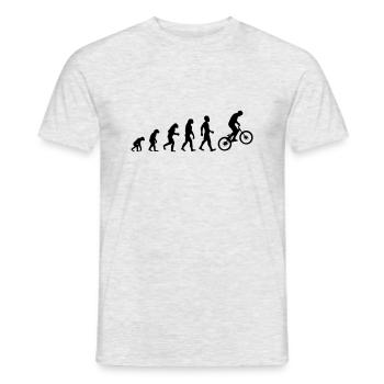 Vélo BMX Evolution - T-shirt homme - gris chiné - Devant - AI Model Male 178 dark (178cm)