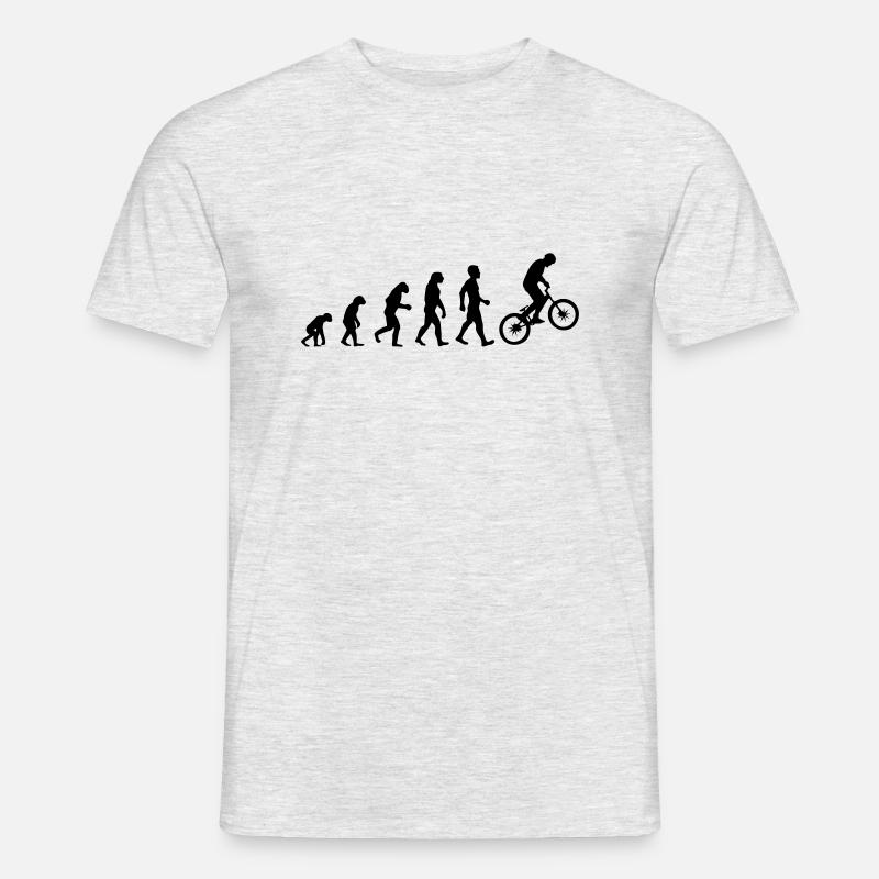 Evolution BMX Fahrrad - Männer T-Shirt - Grau meliert