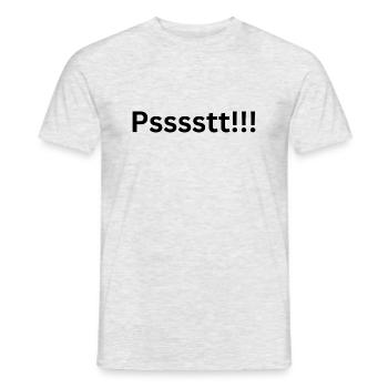 Psssstt - Männer T-Shirt - Grau meliert - Vorne - AI Model Male 178 dark (178cm)