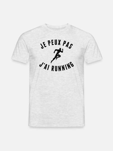 je peux pas j'ai running - T-shirt homme - gris chiné
