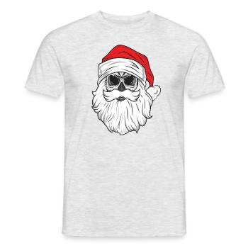 SANTA SKULL - Men's T-Shirt - heather grey - Front - AI Model Male 178 dark (178cm)