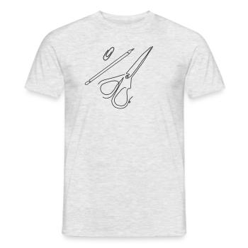 Bastelliebe - Männer T-Shirt - Grau meliert - Vorne - AI Model Male 178 dark (178cm)