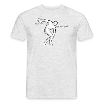 Mens Sana in corpore sano - Men's T-Shirt - heather grey - Front - AI Model Male 178 dark (178cm)