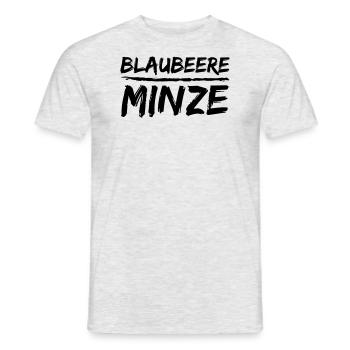 Blaubeere Minze - Männer T-Shirt - Grau meliert - Vorne - AI Model Male 178 dark (178cm)