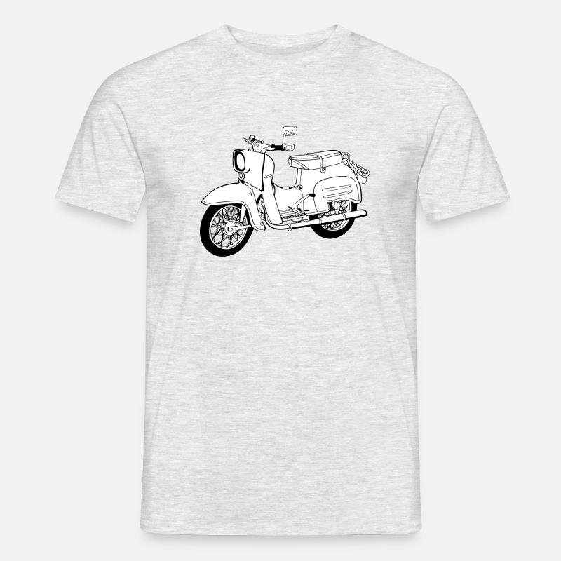 Simson Schwalbe - Männer T-Shirt - Grau meliert