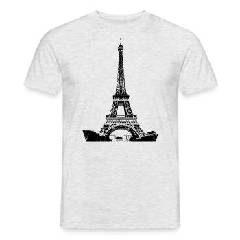 Eiffel tower - Men's T-Shirt - heather grey - Front - AI Model Male 178 dark (178cm)