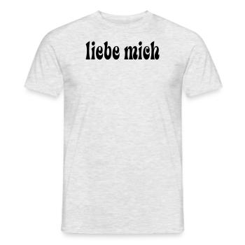 Liebe mich | love me - T-shirt homme - gris chiné - Devant - AI Model Male 178 dark (178cm)