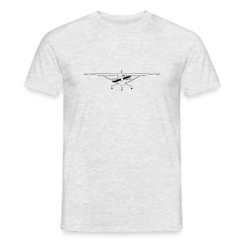 Cessna fliegen - Männer T-Shirt - Grau meliert - Vorne - AI Model Male 178 dark (178cm)