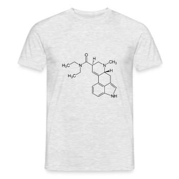 LSD molecule - Men's T-Shirt - heather grey - Front - AI Model Male 178 dark (178cm)