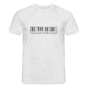 keys music - Männer T-Shirt - Grau meliert - Vorne - AI Model Male 178 dark (178cm)
