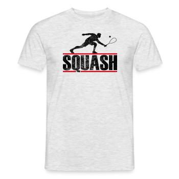 Squash Joueur Squash Shirt - T-shirt homme - gris chiné - Devant - AI Model Male 178 dark (178cm)