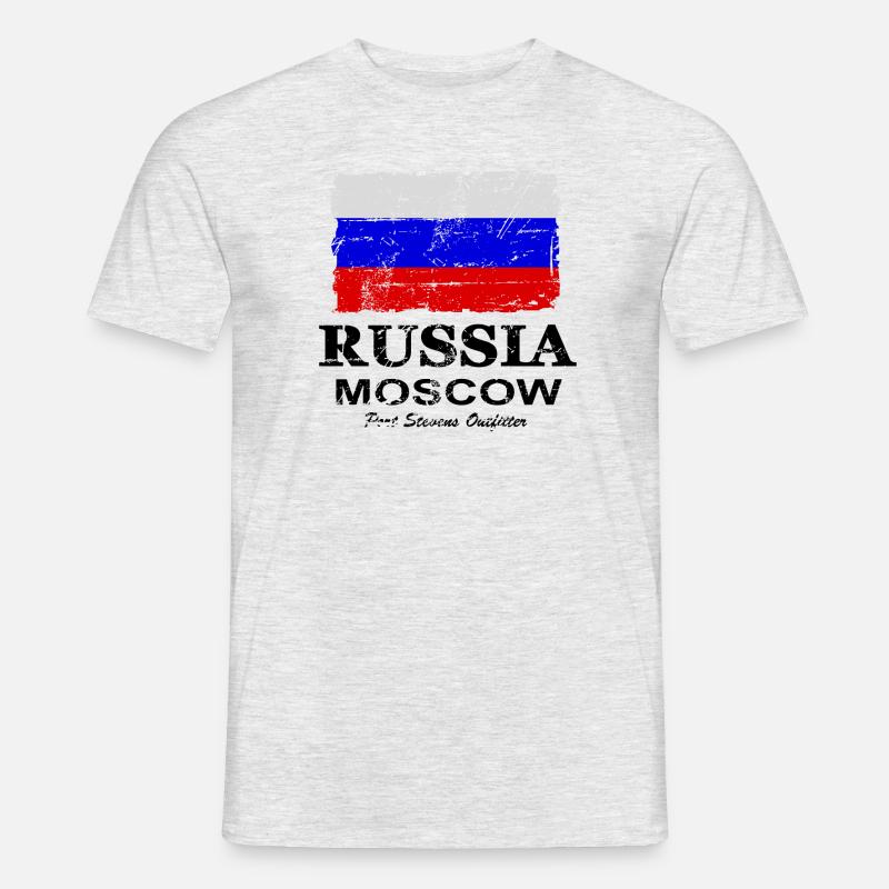 Drapeau Russie - Drapeau Russie - T-shirt homme - gris chiné