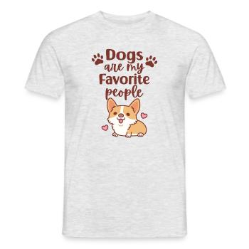Les chiens Corgi mignons sont mes personnes préférées citation drôle - T-shirt homme - gris chiné - Devant - AI Model Male 178 dark (178cm)