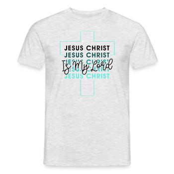 Jésus Christ Seigneur Étude de la Bible Foi Dieu - T-shirt homme - gris chiné - Devant - AI Model Male 178 dark (178cm)