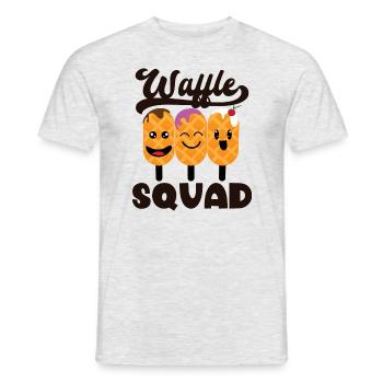 Waffle Squad Funny Quote Cute Waffle Team - Men's T-Shirt - heather grey - Front - AI Model Male 178 dark (178cm)