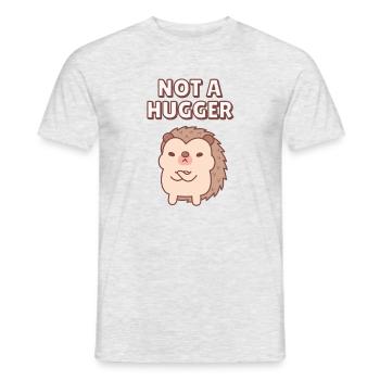 Lustiger mürrischer Igel, kein Umarmer - Männer T-Shirt - Grau meliert - Vorne - AI Model Male 178 dark (178cm)