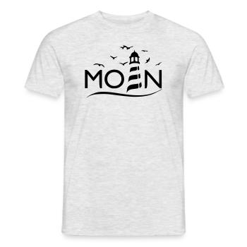 Moin - Männer T-Shirt - Grau meliert - Vorne - AI Model Male 178 dark (178cm)